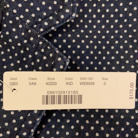 NWT JCrew Navy polka dot Schoolboy Blazer, size 0 - Picture 9 of 10